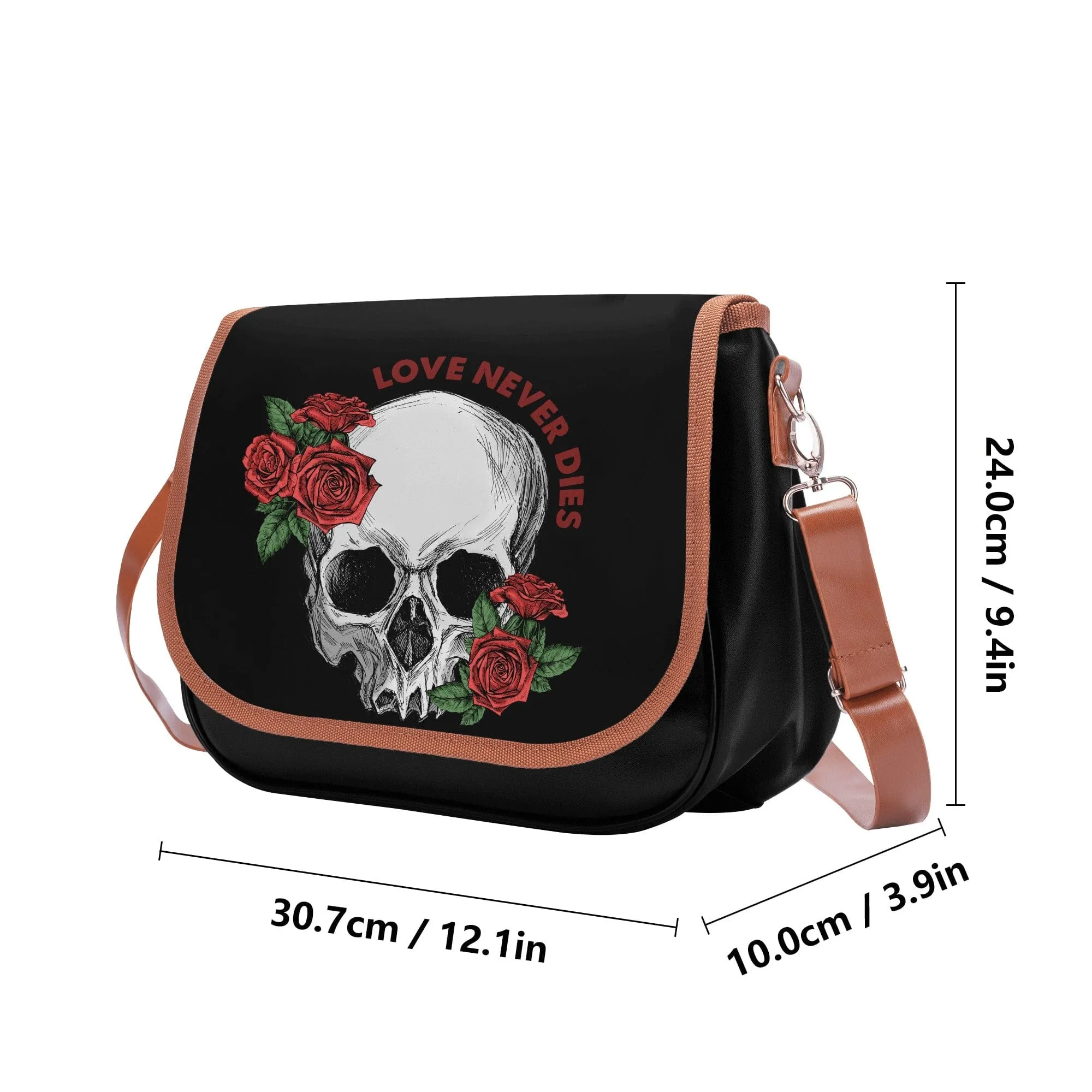 Skull Love Never Dies Classic Leather Shoulder bag