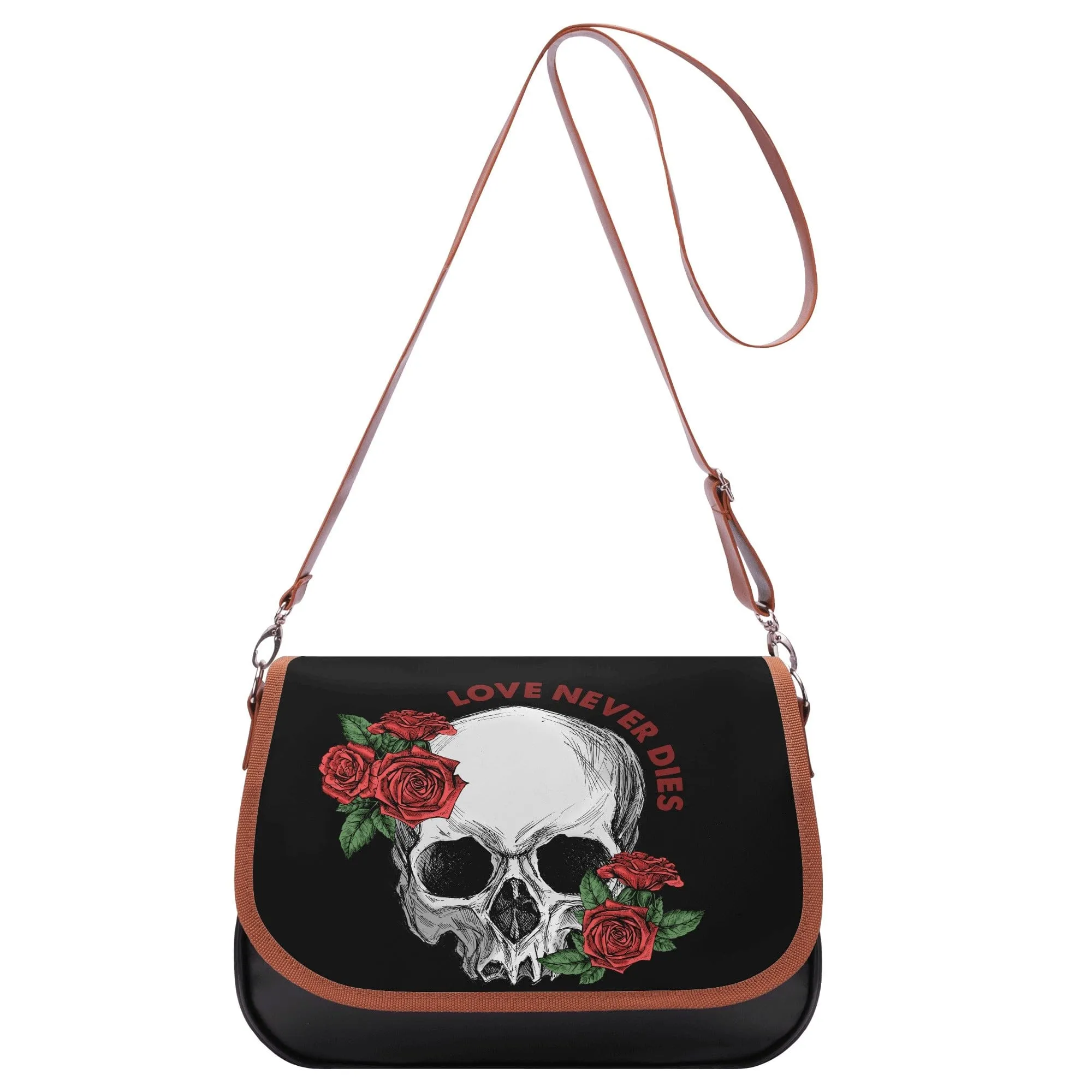 Skull Love Never Dies Classic Leather Shoulder bag