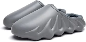 Slippers for Woman Mens Indoor Outdoor EVA Waterproof Fur Lined Clog Memory Foam House Slippers