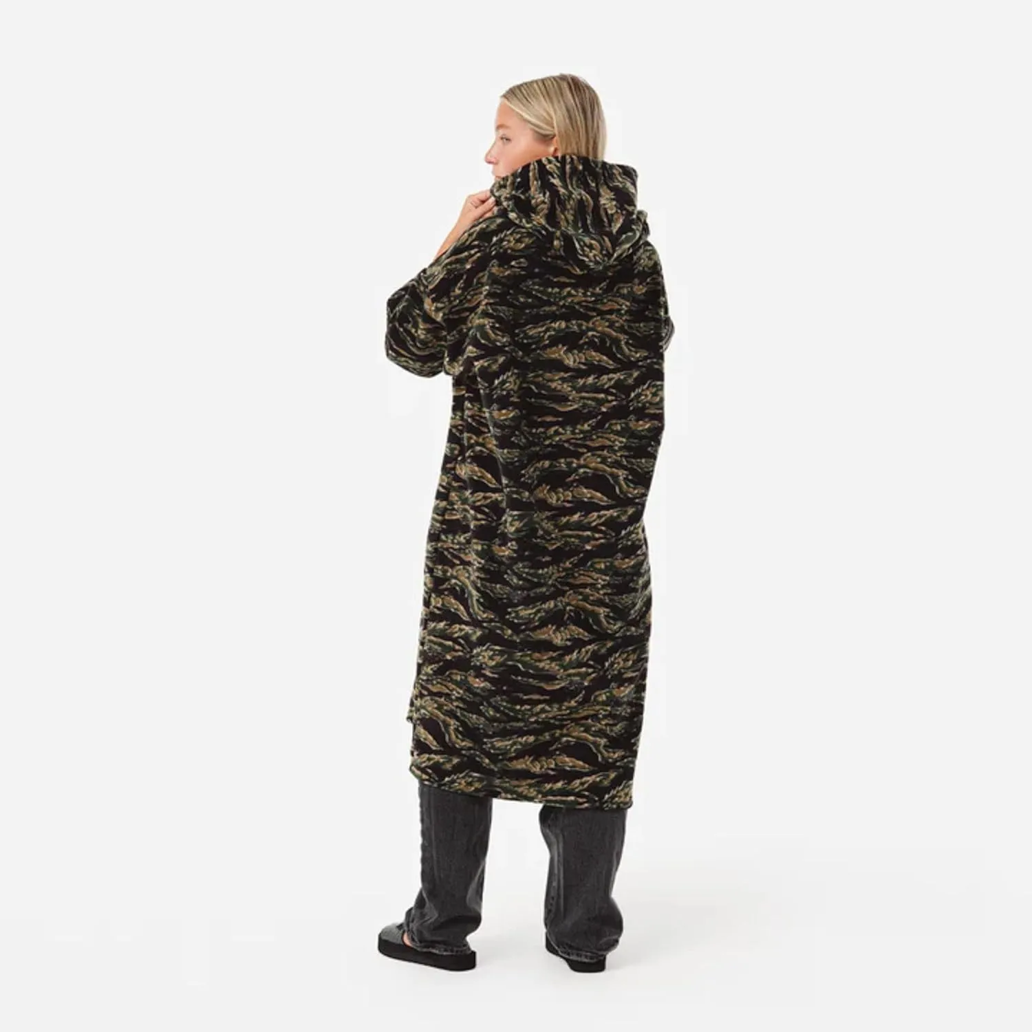 Slowtide Adult Fleece Poncho, Change Privately in Public, Includes Kangaroo Pouch & Double Layer Woven Hood