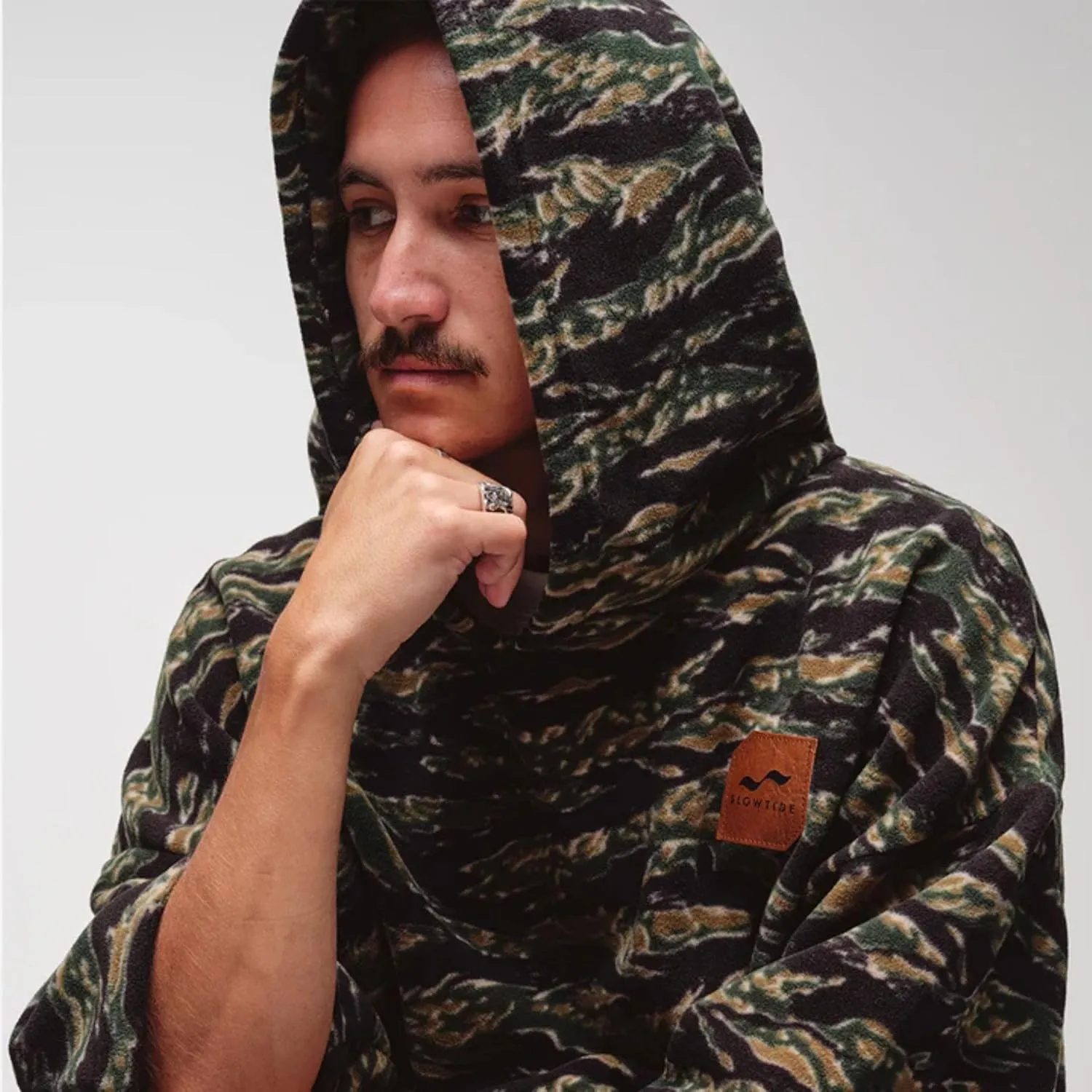 Slowtide Adult Fleece Poncho, Change Privately in Public, Includes Kangaroo Pouch & Double Layer Woven Hood