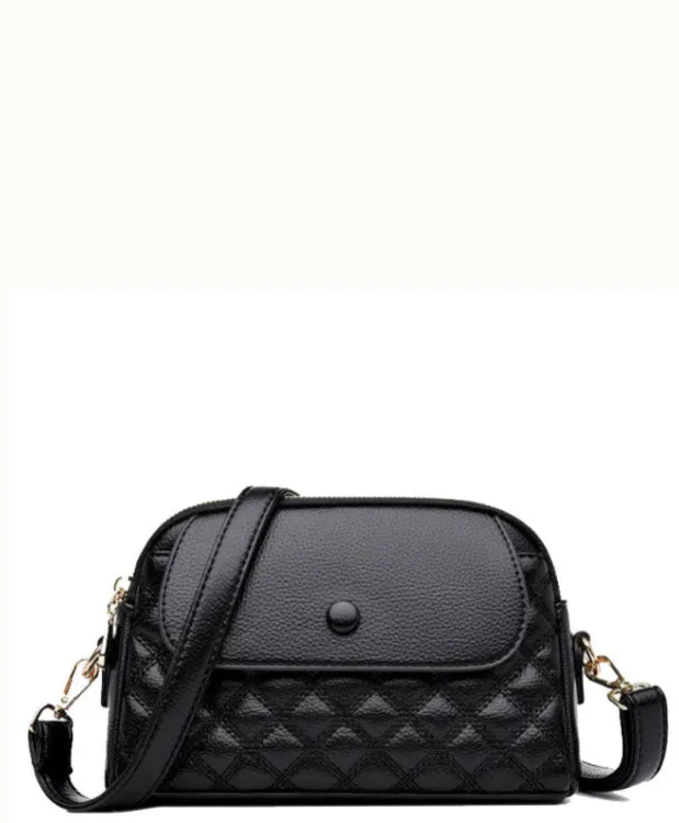 Small Diamond Stitched Leather Crossbody Bag