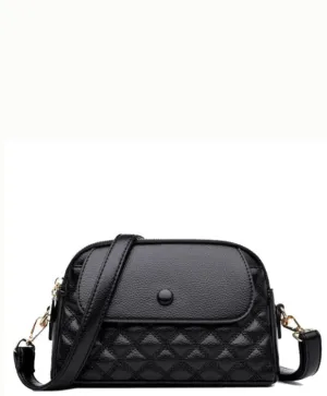 Small Diamond Stitched Leather Crossbody Bag