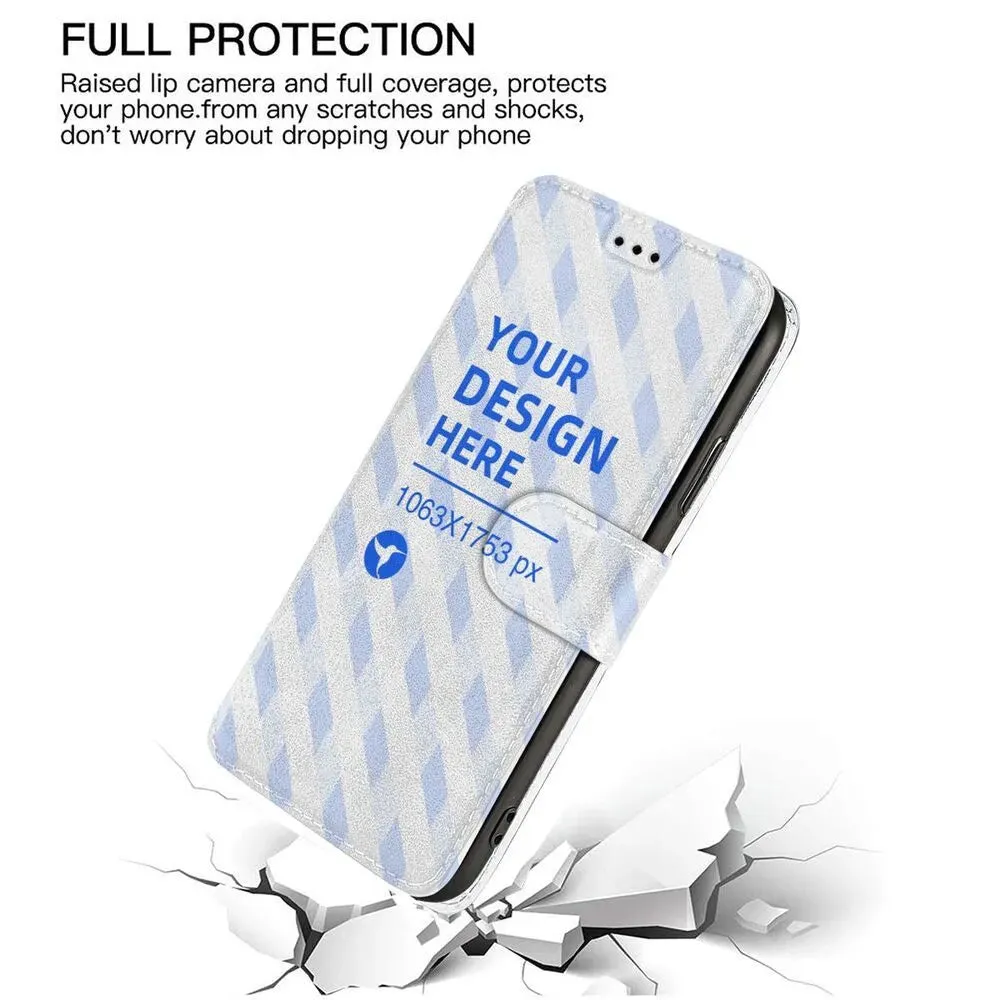 Soft TPU Custom Phone case Flip Card Holder iphone case