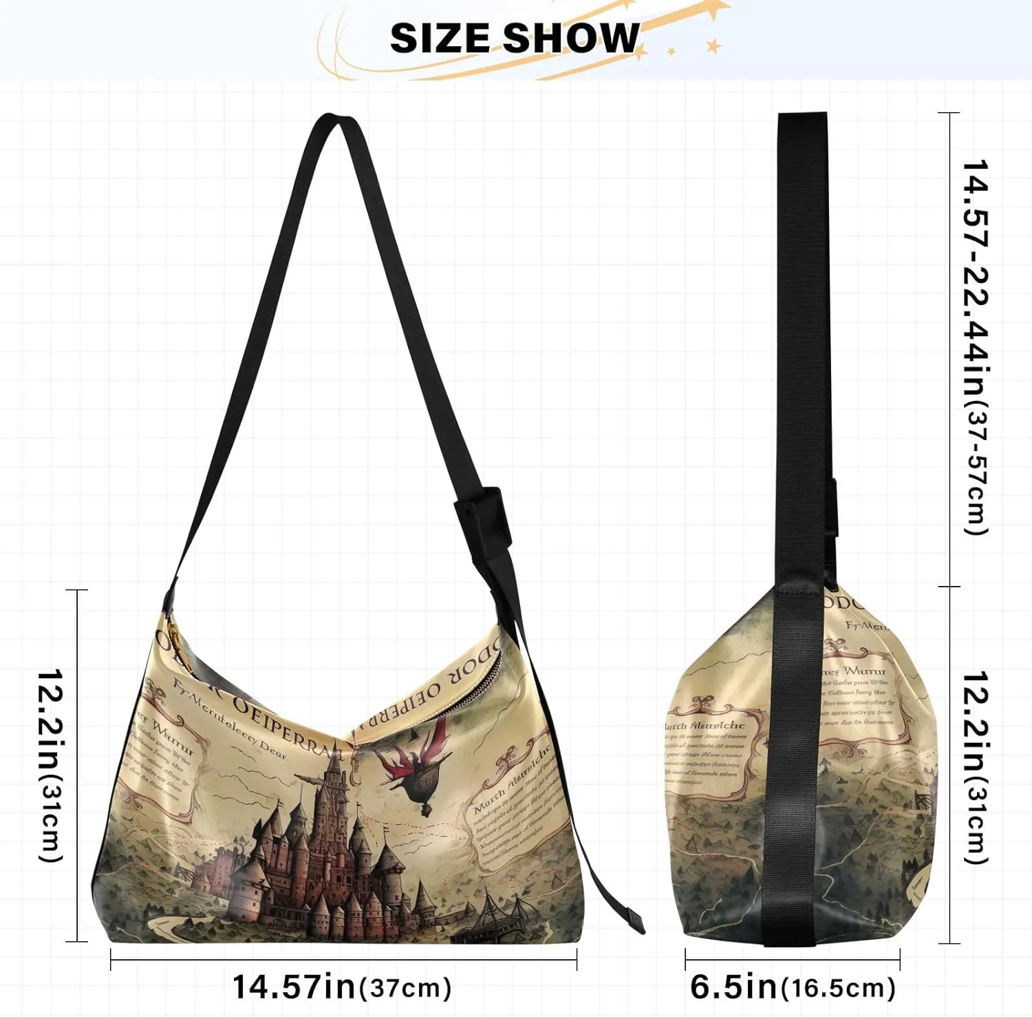 Space Large Leather Crossbody Bag, Shoulder Sling Bag for Men, Cross Body Leather Shoulder Bag