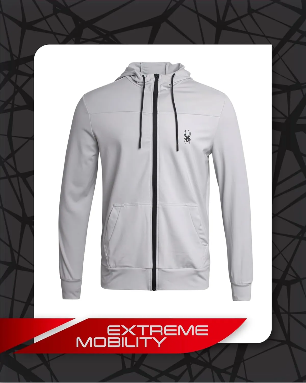 Spyder Men's Active Hoodie - Peached Super Plush Full Zip Up Hoodie Sweatshirt - Warm Outdoor Pullover Hoodies for Men (S-XL)