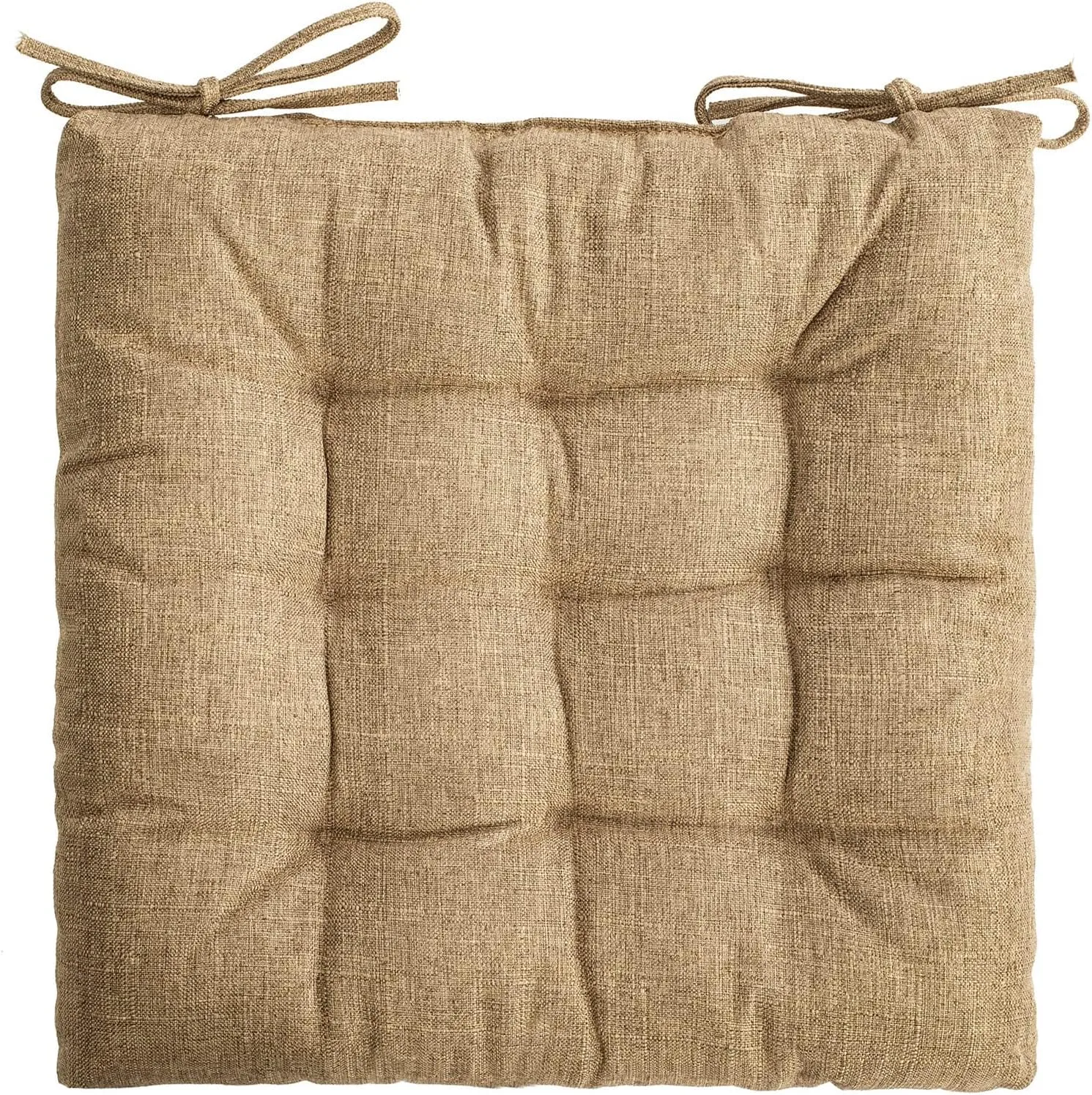 SQUARE MOON 4 Pack Chair Cushions, Seat Cushions, Chair Pads, Chair Mat for Indoor, Outdoor Dining Chair, Kitchen Chairs, Dining Room Chairs (16" × 16" × 4 Pack, Brown)