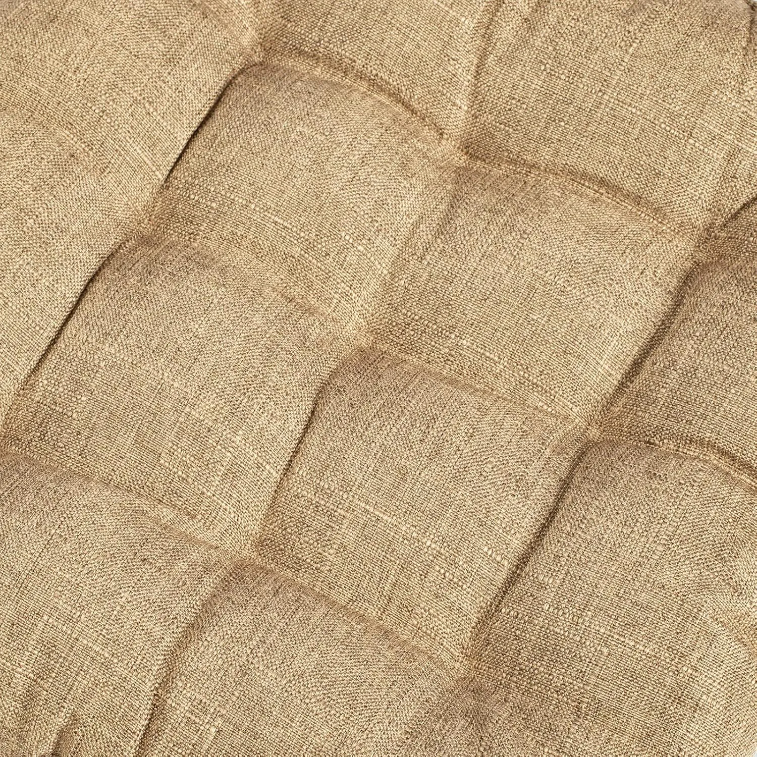 SQUARE MOON 4 Pack Chair Cushions, Seat Cushions, Chair Pads, Chair Mat for Indoor, Outdoor Dining Chair, Kitchen Chairs, Dining Room Chairs (16" × 16" × 4 Pack, Brown)