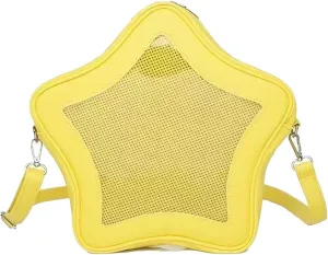 Star shaped ita backpack pin bag pin display Crossbody Bag cute handbag for Y2K Aesthetic
