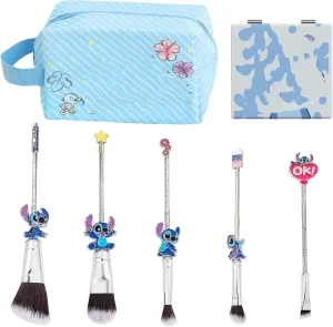 Stitch Travel Makeup Bag Large Capacity Cosmetic Bags Cartoon PU Small Skin Care Bags for Girls Women Mirror Makeup Brush