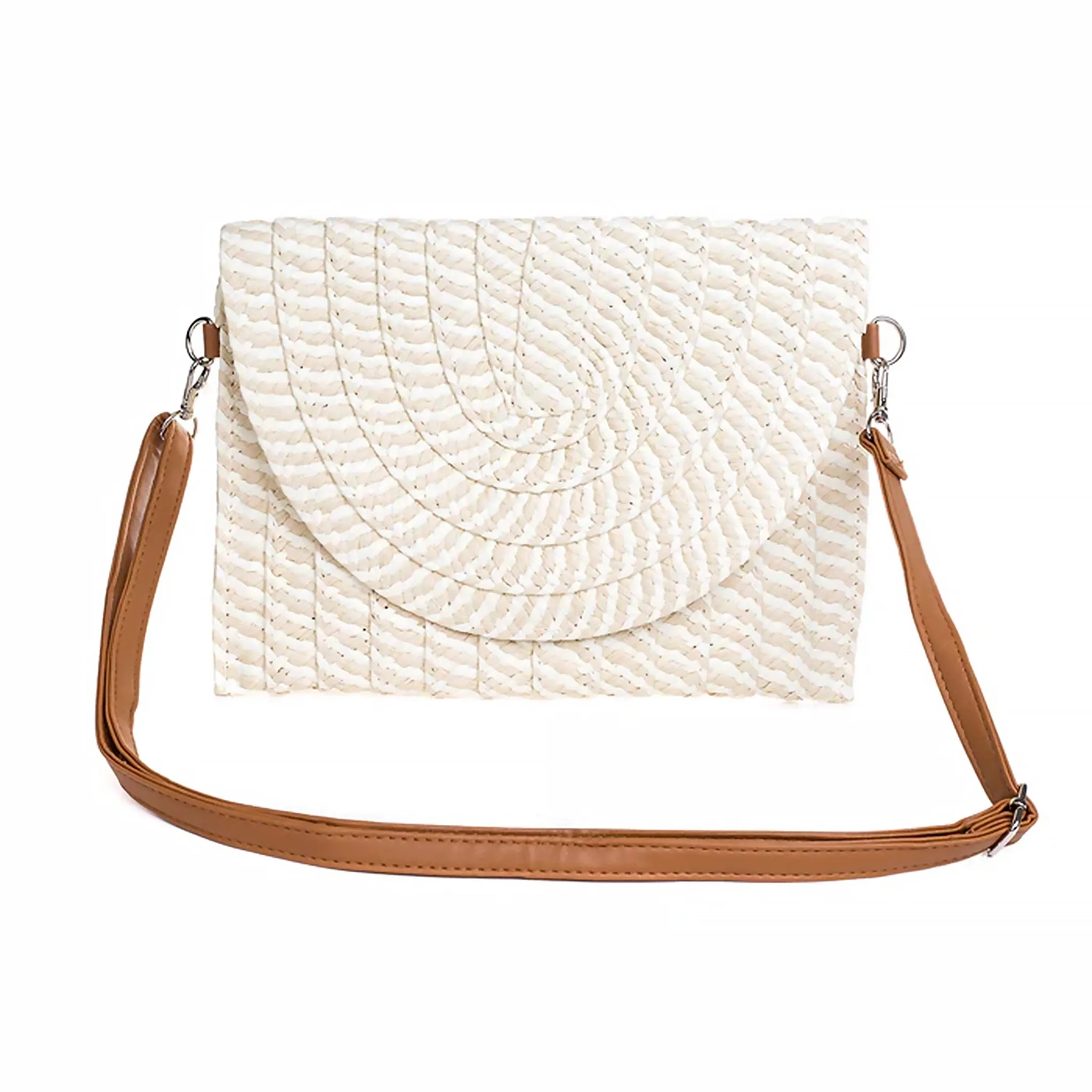 Striped Crossbody Bag | Stone & White