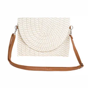 Striped Crossbody Bag | Stone & White