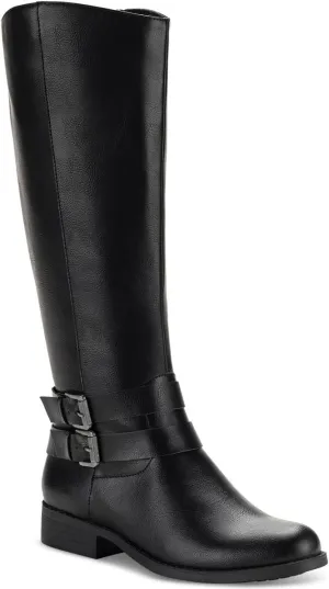 Style & Co. Womens Maliaa Faux Leather Riding Knee-High Boots
