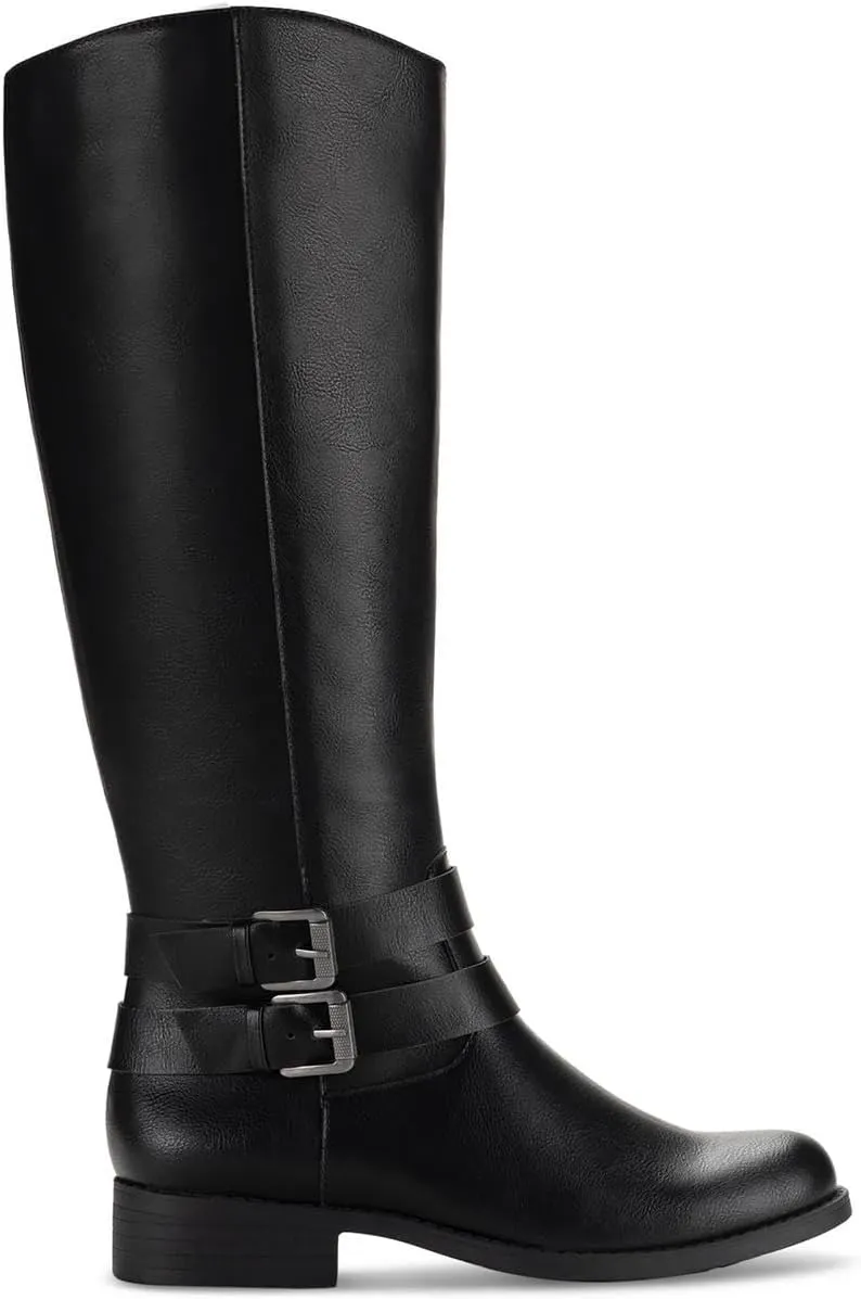 Style & Co. Womens Maliaa Faux Leather Riding Knee-High Boots
