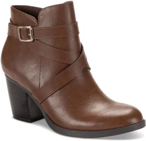 Style & Co. Womens Zetaa Strappy Faux Leather Ankle Boots