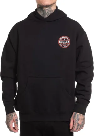 Sullen Men's Creative Corp Tattoo Lifestyle Graphic Long Sleeve Pullover Hooded Fleece Sweatshirt
