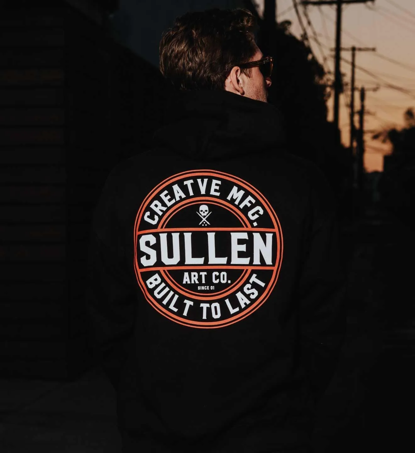 Sullen Men's Creative Corp Tattoo Lifestyle Graphic Long Sleeve Pullover Hooded Fleece Sweatshirt