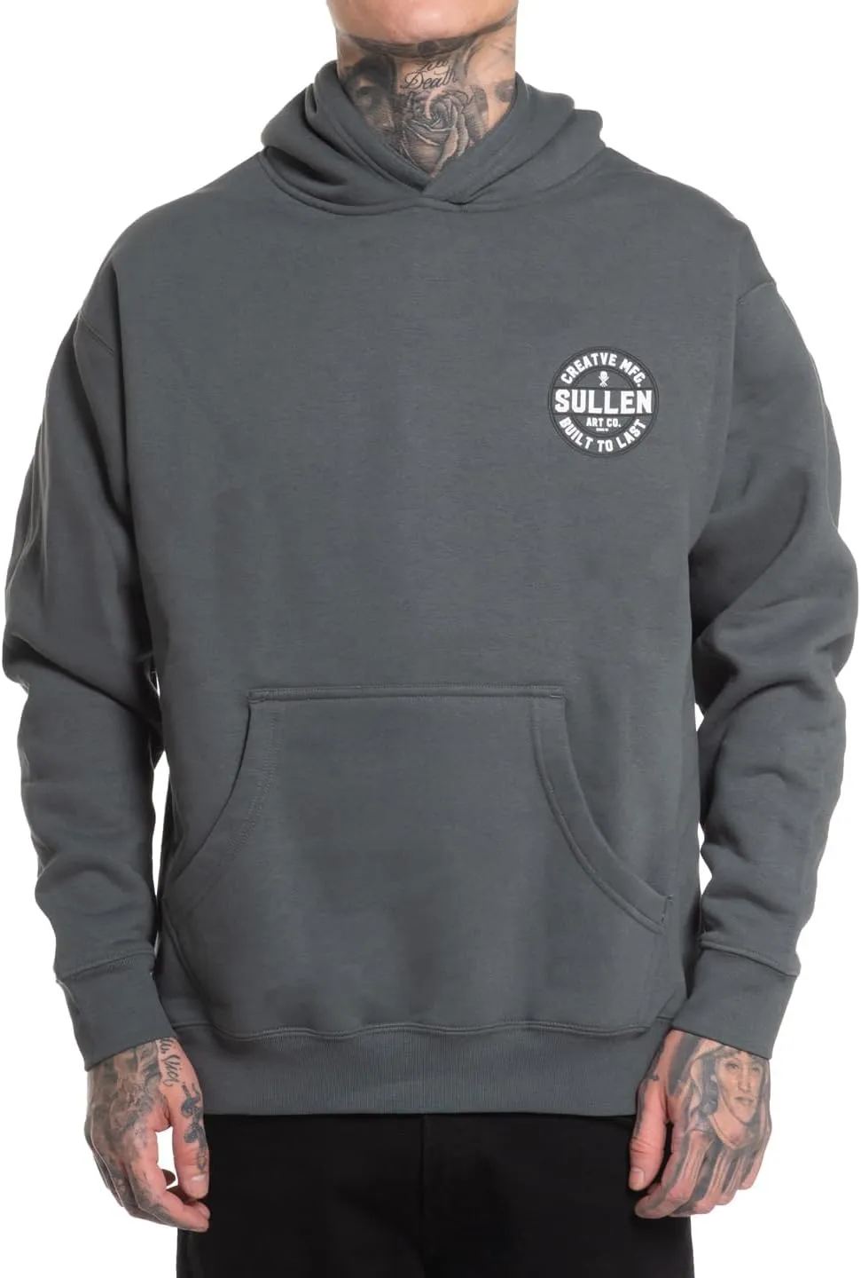 Sullen Men's Creative Corp Tattoo Lifestyle Graphic Long Sleeve Pullover Hooded Fleece Sweatshirt