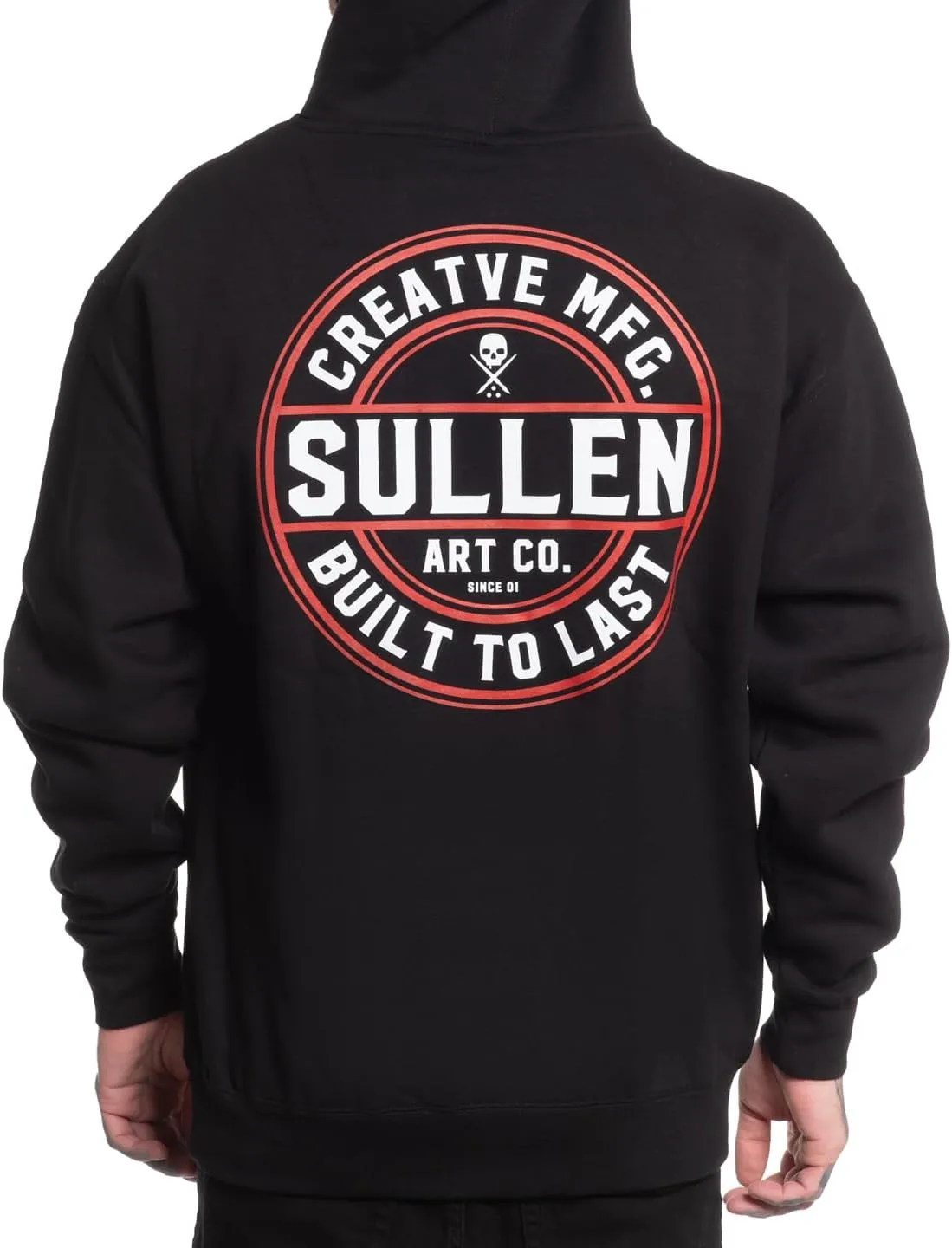 Sullen Men's Creative Corp Tattoo Lifestyle Graphic Long Sleeve Pullover Hooded Fleece Sweatshirt