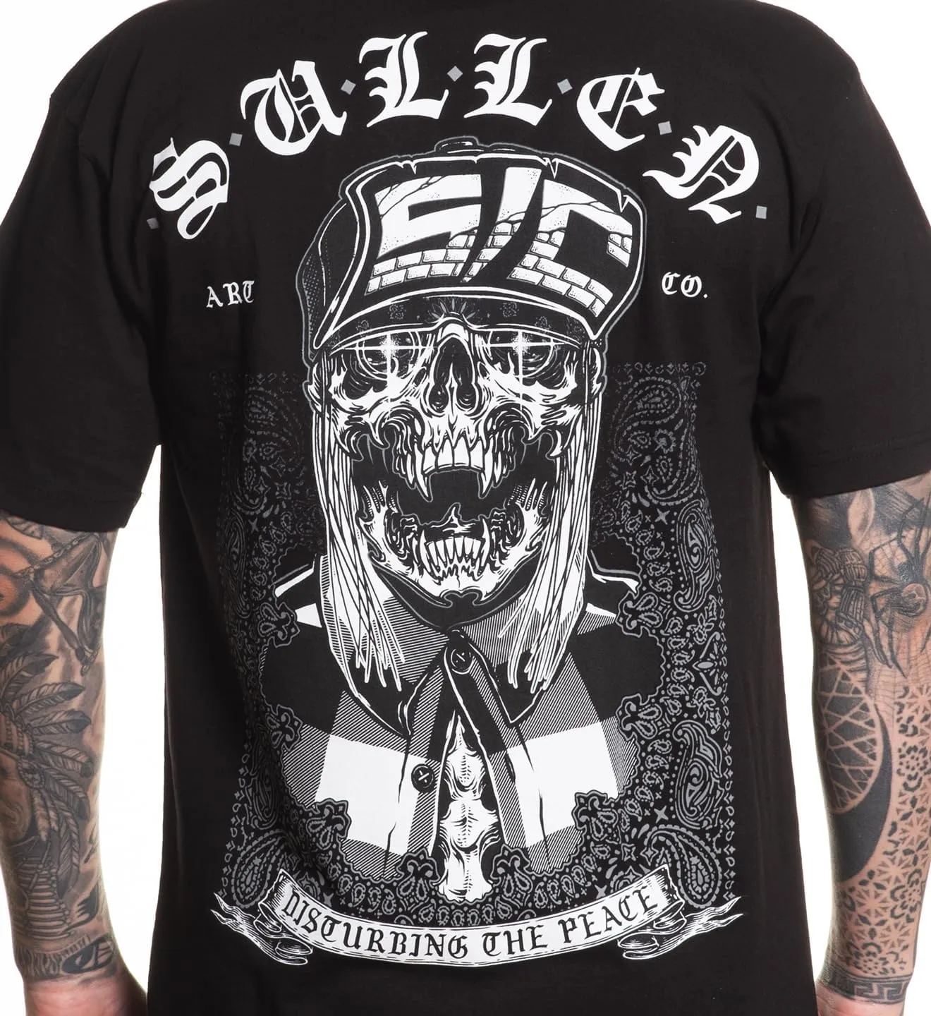 Sullen Men's Disturbed International Bro Day Capsule Tattoo Lifestyle Graphic Standard Short Sleeve Tee