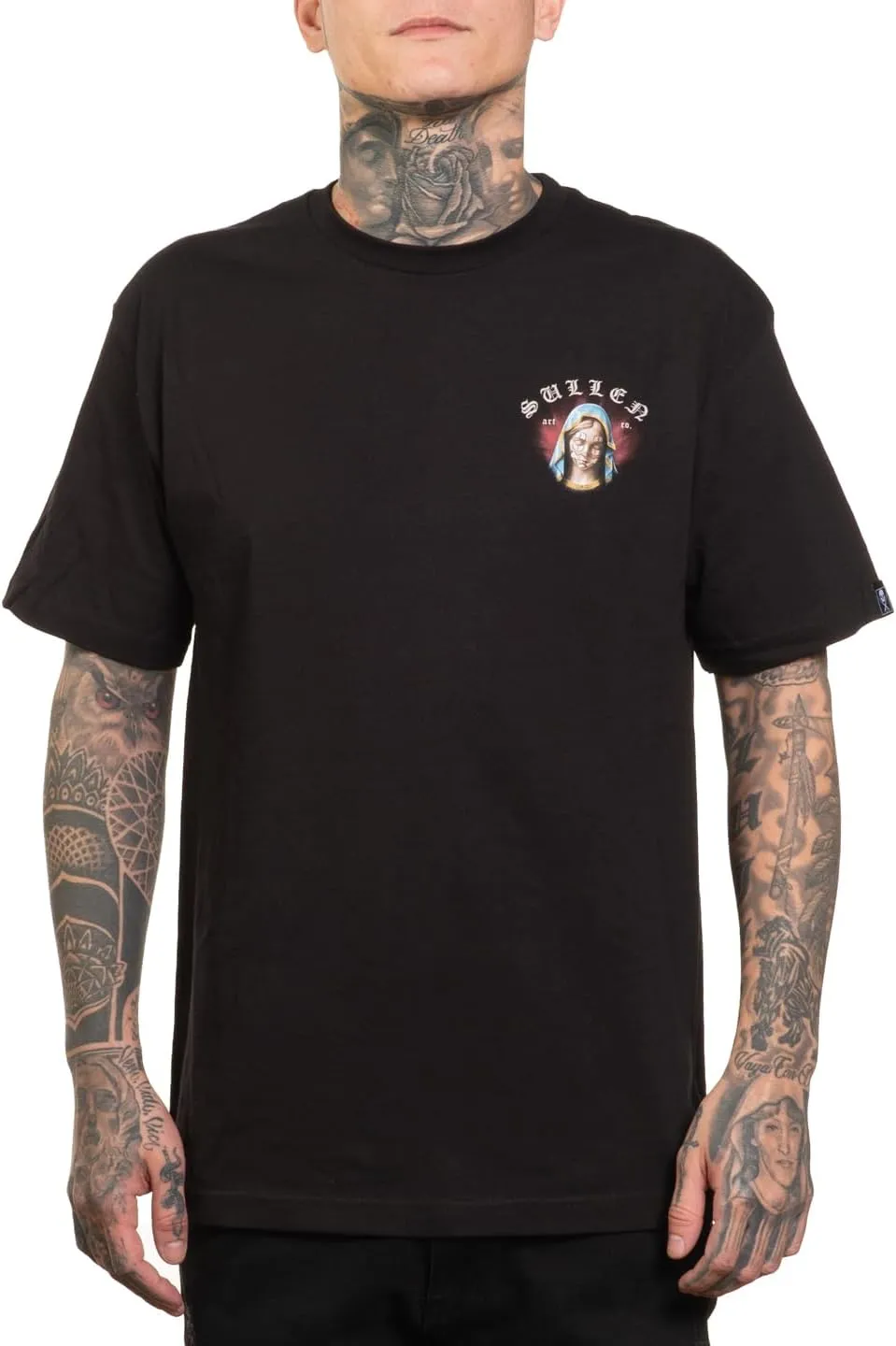 Sullen Men's Divinity Tattoo Lifestyle Graphic Artist Series Standard Short Sleeve Tee Black