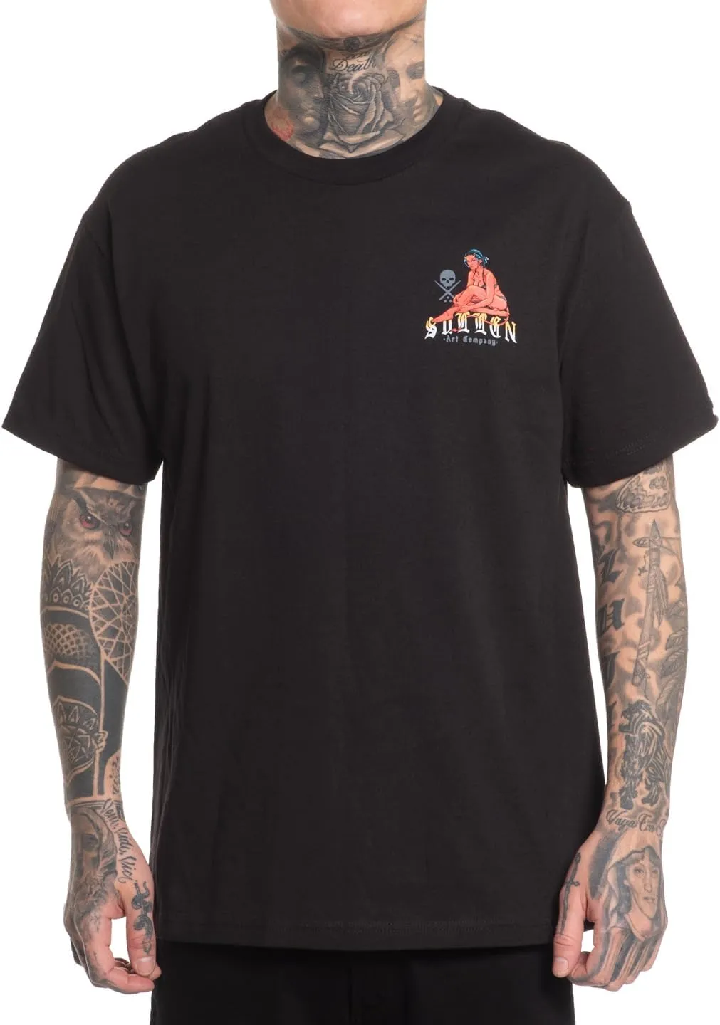 Sullen Men's Fast as Hell Hell on Wheels Capsule Tattoo Lifestyle Graphic Standard Short Sleeve Tee