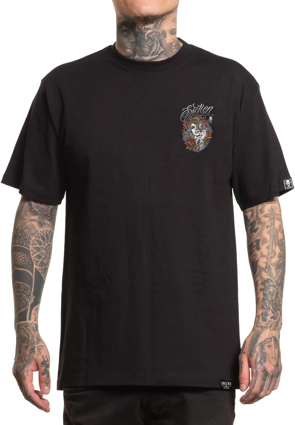 Sullen Men's Fatal Beauty Tattoo Lifestyle Graphic Standard Short Sleeve Tee Black
