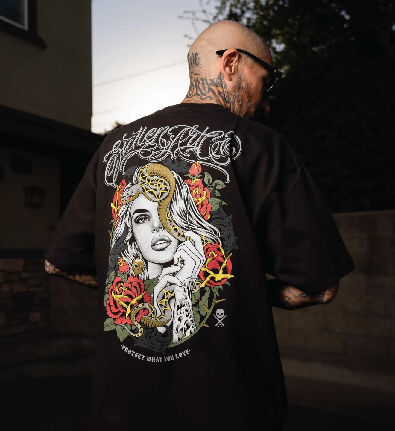 Sullen Men's Fatal Beauty Tattoo Lifestyle Graphic Standard Short Sleeve Tee Black