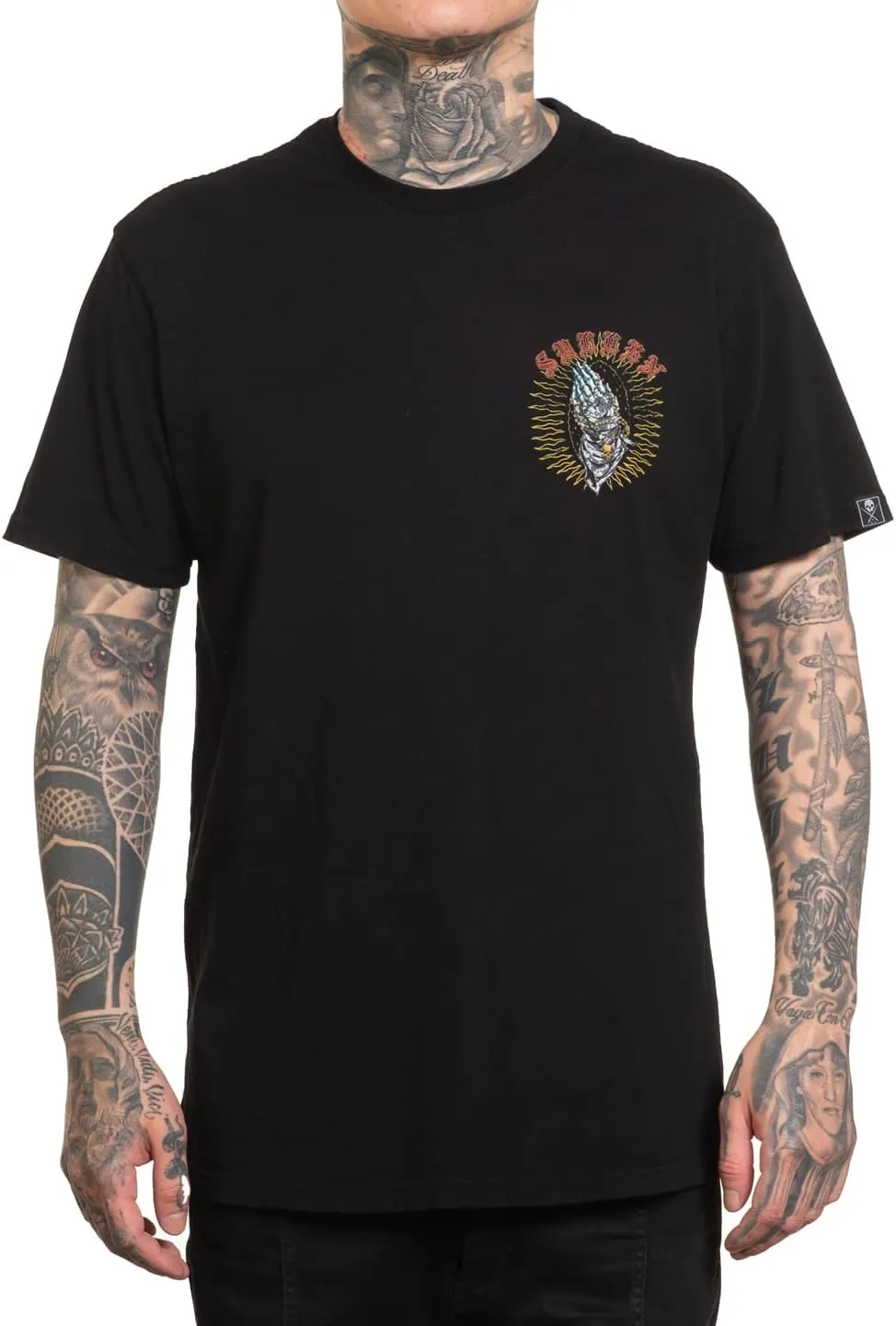 Sullen Men's Forgive Me Tattoo Lifestyle Graphic Premium Short Sleeve Tee Black