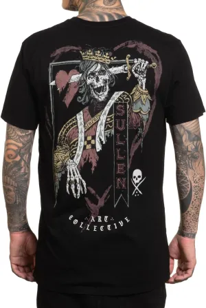 Sullen Men's King of Hearts Tattoo Lifestyle Graphic Stacked Deck Capsule Premium Short Sleeve Tee