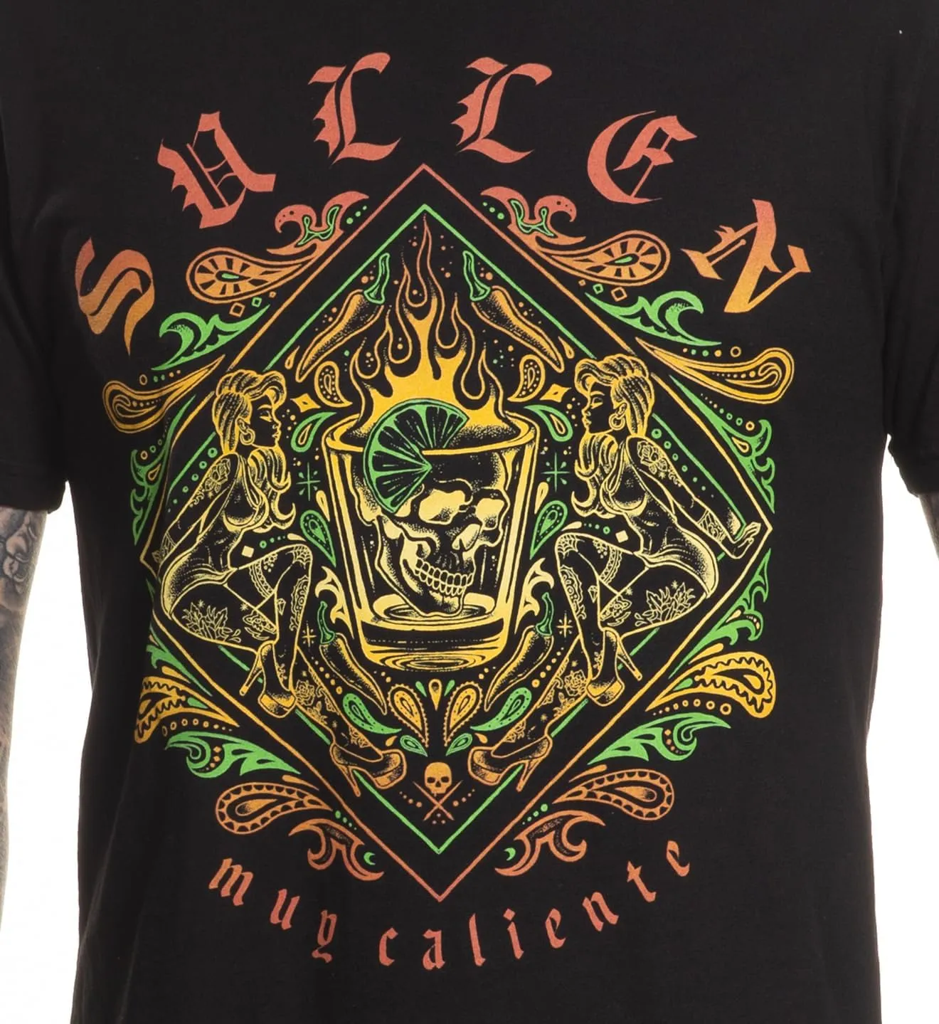 Sullen Men's Muy Caliente Cinco De Mayo Capsule Tattoo Lifestyle Graphic Premium Short Sleeve Tee