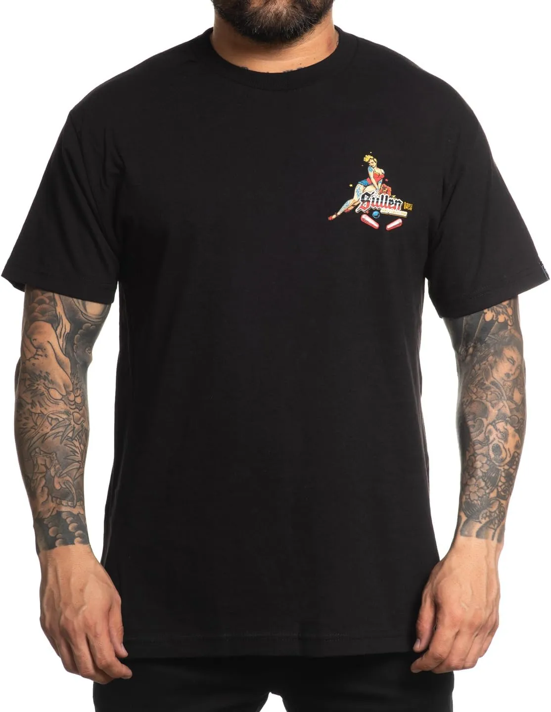 Sullen Men's Play to Win Tattoo Lifestyle Graphic Bar Games Capsule Standard Short Sleeve Tee