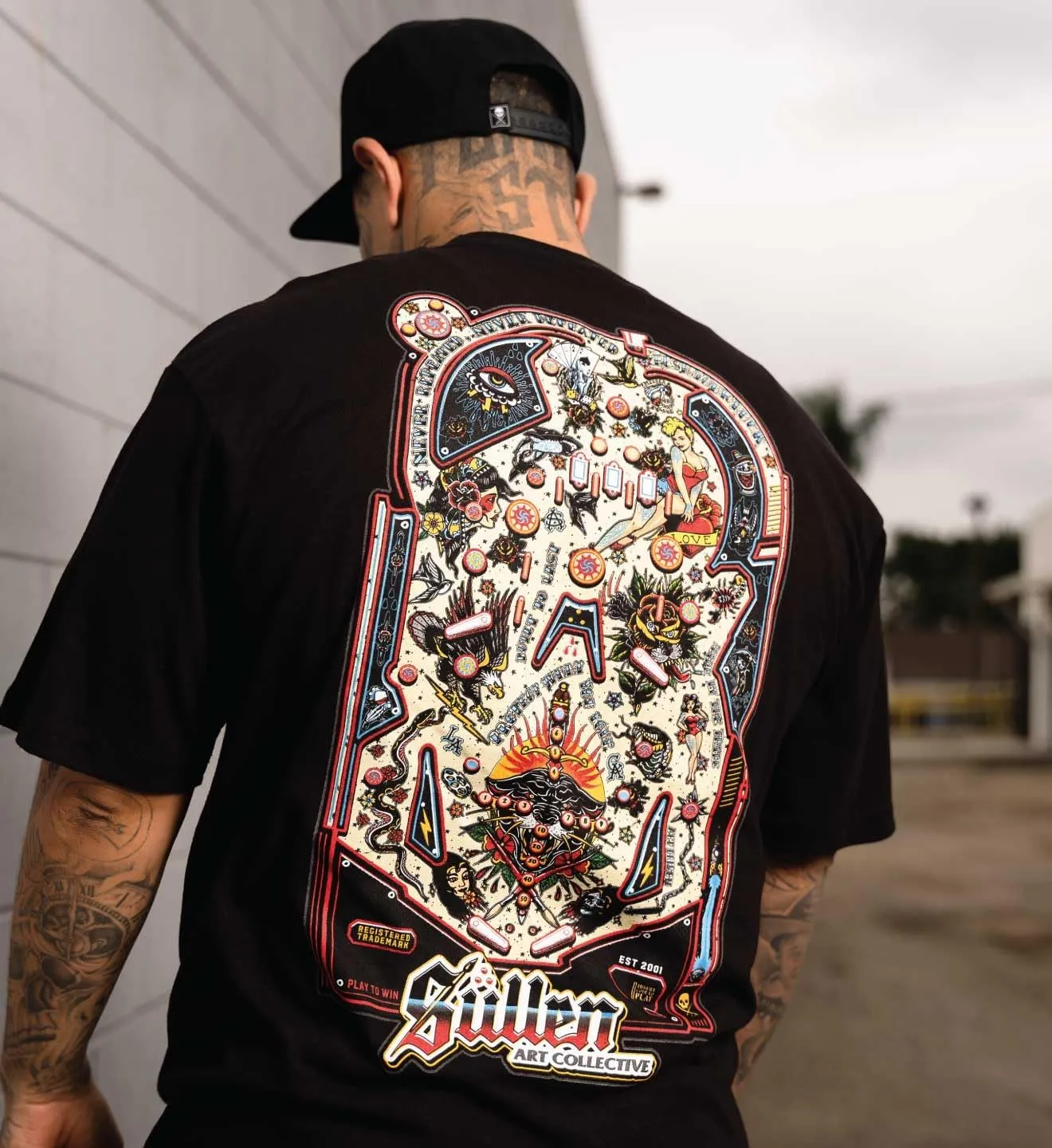 Sullen Men's Play to Win Tattoo Lifestyle Graphic Bar Games Capsule Standard Short Sleeve Tee