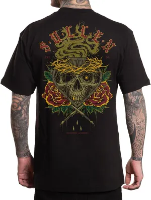 Sullen Men's Sanctified Tattoo Lifestyle Graphic Standard Short Sleeve Tee Black