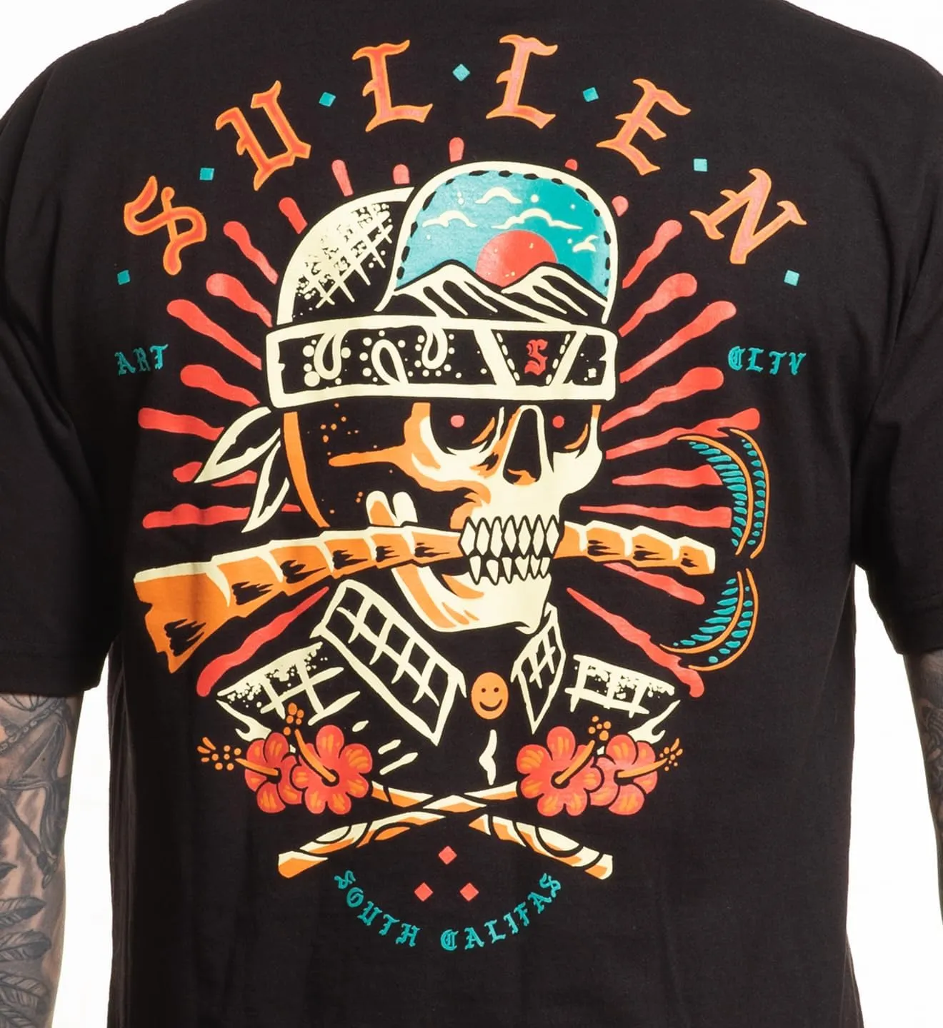 Sullen Men's South Califas Choloha Capsule Tattoo Lifestyle Graphic Standard Short Sleeve Tee