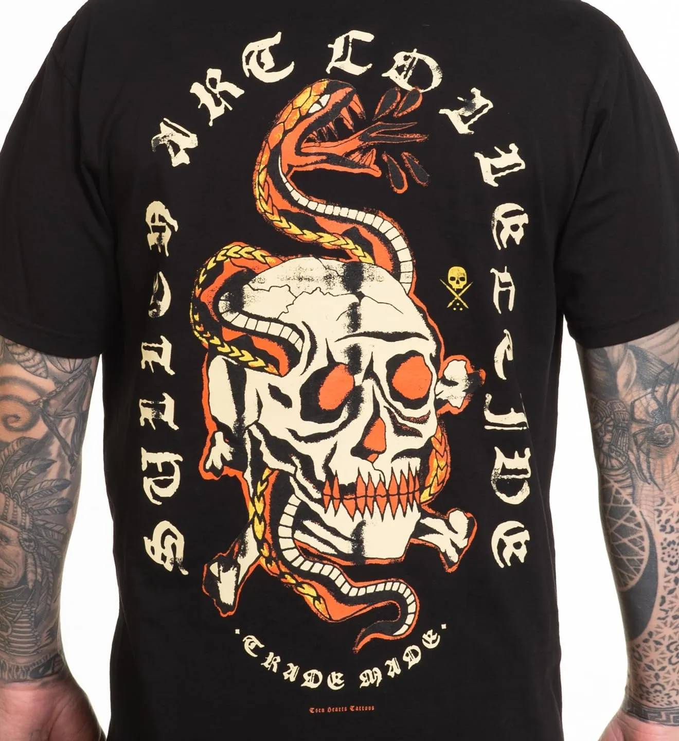 Sullen Men's Teen Hearts & Serpent Traditions Capsule Tattoo Artist Series Lifestyle Graphic Premium Short Sleeve Tee