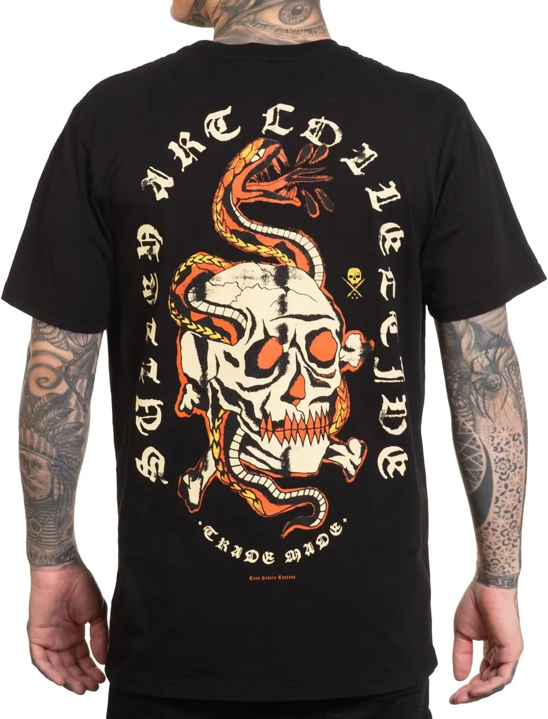 Sullen Men's Teen Hearts & Serpent Traditions Capsule Tattoo Artist Series Lifestyle Graphic Premium Short Sleeve Tee