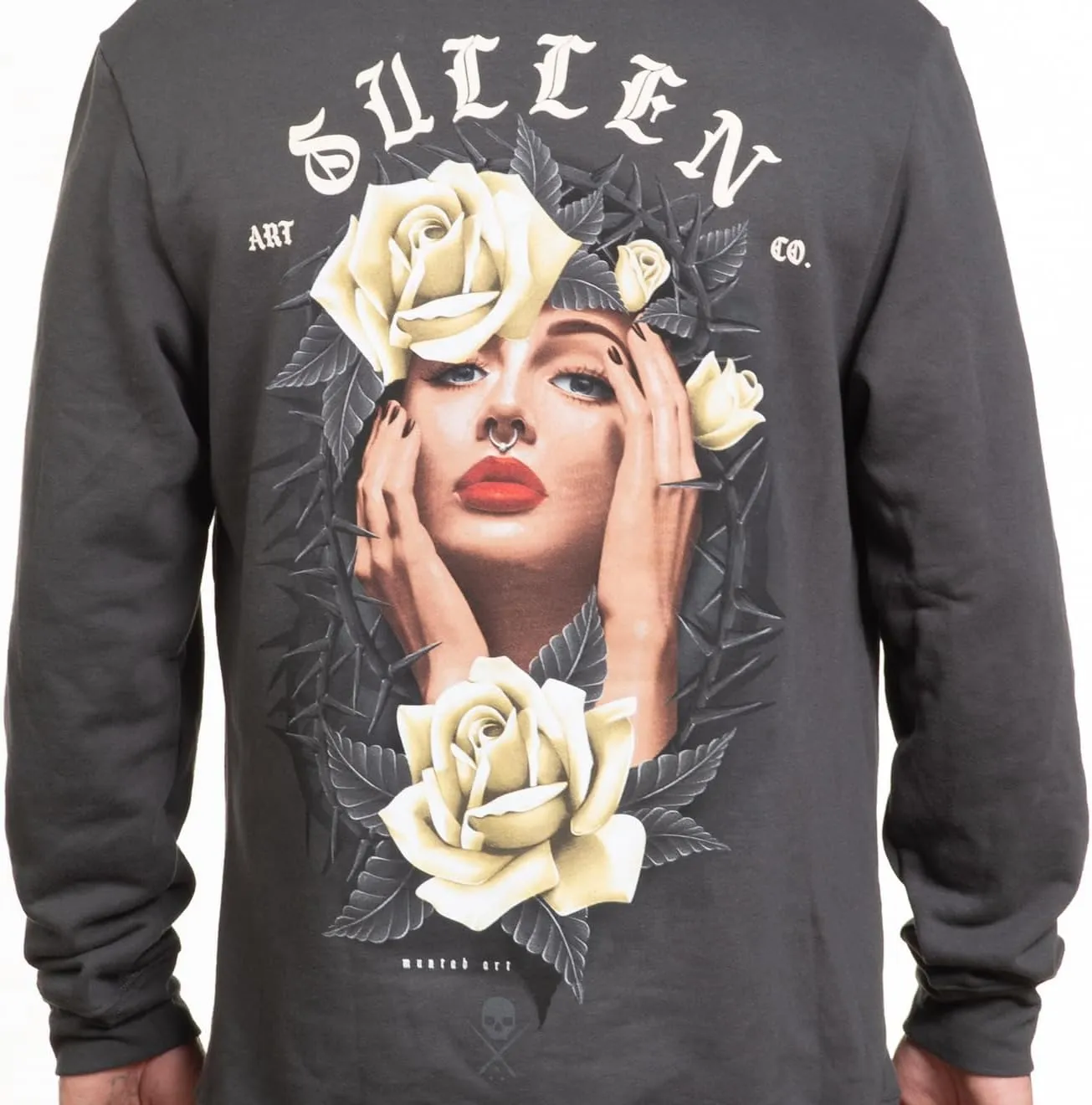 Sullen Men's Trapped Tattoo Lifestyle Graphic Long Sleeve Lyte Crew Neck Sweatshirt