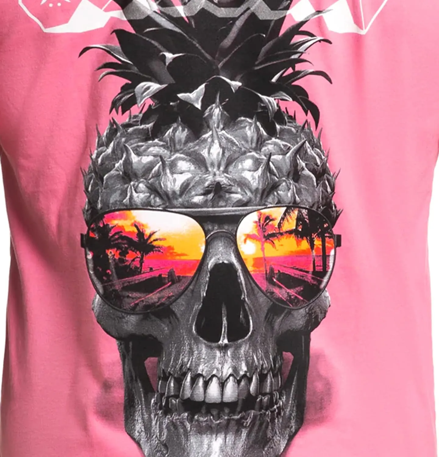 Sullen Pineapple Paradise Tattoo Lifestyle Graphic Short Sleeve Premium Tee Pink