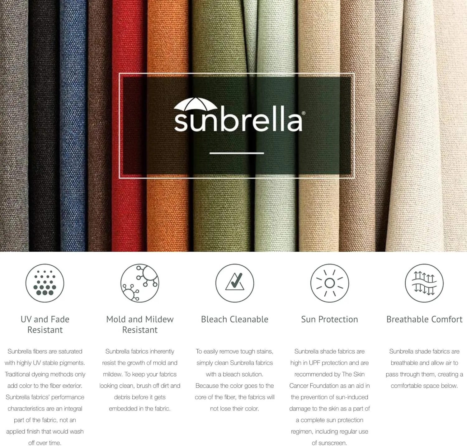 Sunbrella Cast Slate Outdoor Curtain with Dark Gunmetal Grommets 50 in. Wide x 96 in. Long