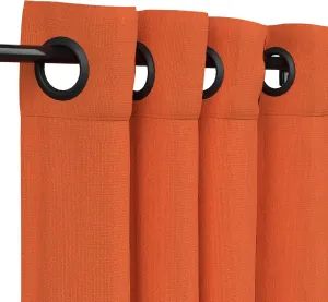 Sunbrella Spectrum Cayenne Outdoor Curtain with Dark Gunmetal Grommets 50 in. Wide x 108 in. Long