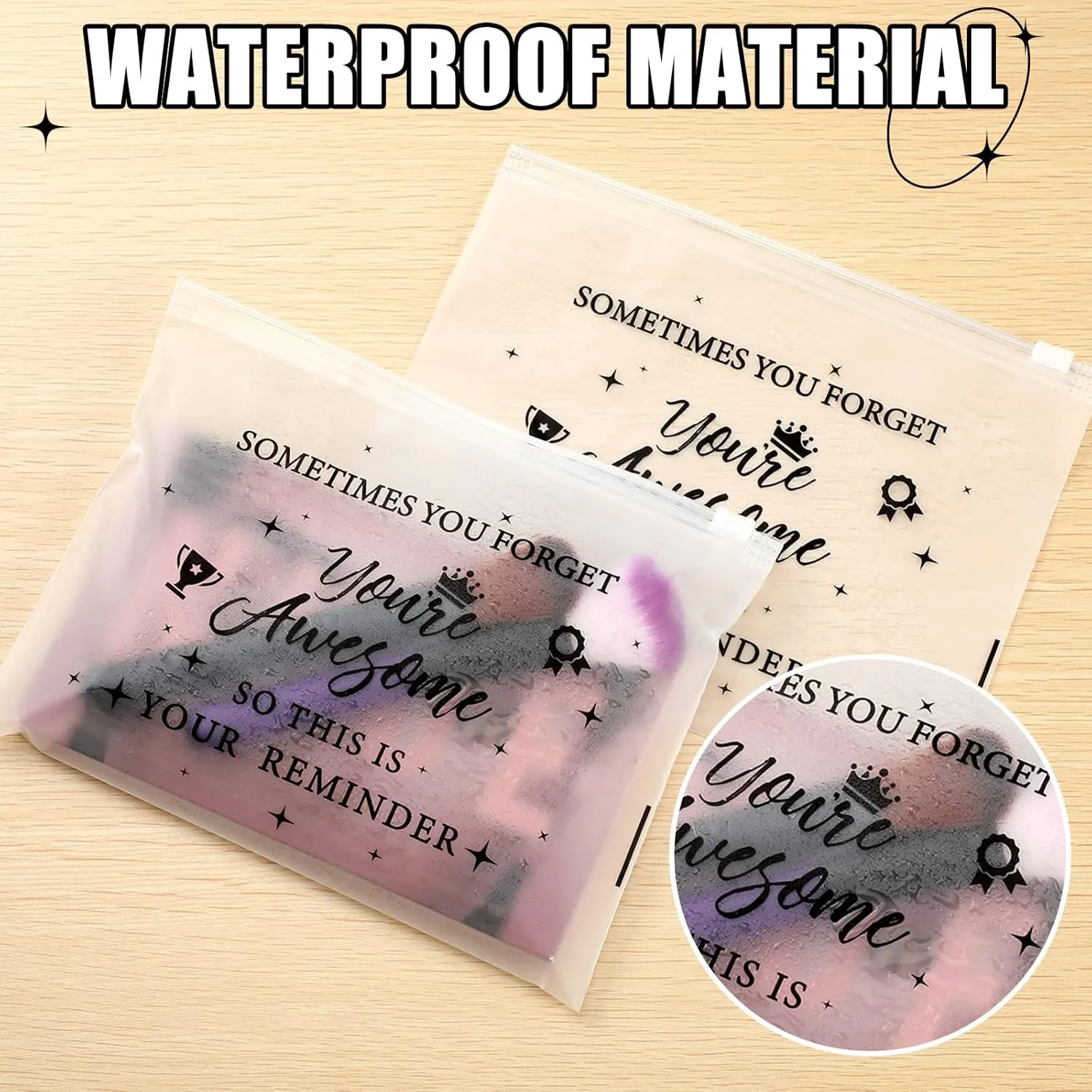 Sunnyray 60 Pcs Nurse Week Mother's Day Gifts Bulk 2025 Appreciation Gift Makeup Cosmetic Bag Bulk Thank You for Women Nurse Teacher Social Worker(You Are Awesome)
