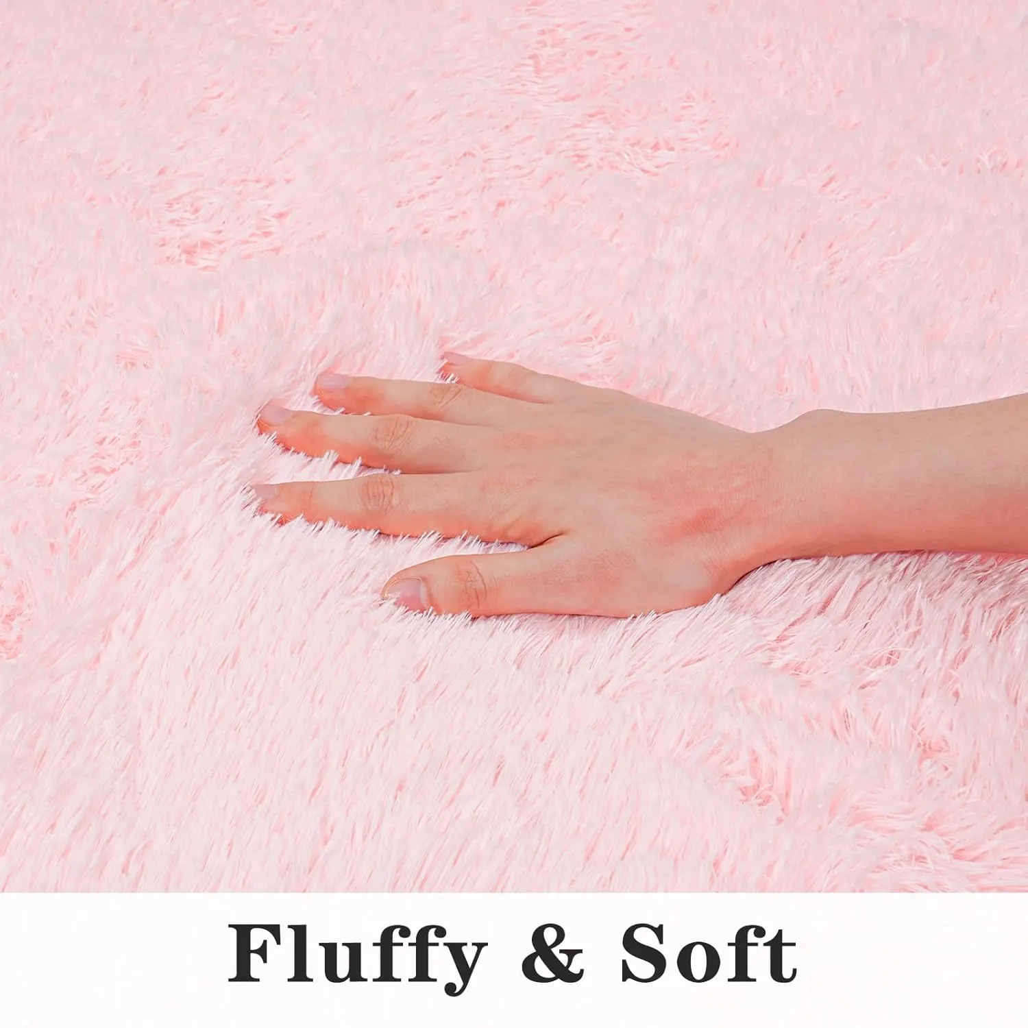Super Fluffy Rug for Bedroom, Modern Shag Pink Area Rugs, Soft and Cozy Plush Carpet for Kids,Girls Boys and Teens Decorations for Living Room Dorm Nursery Classroom, 4x6 Feet