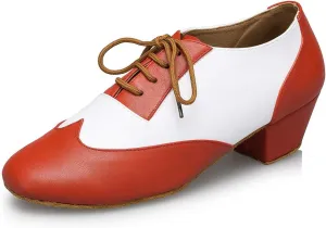 SWDZM Men's Leather Dance Shoes Standard Latin Ballroom Tango Modern Professional Practice Dance Shoes