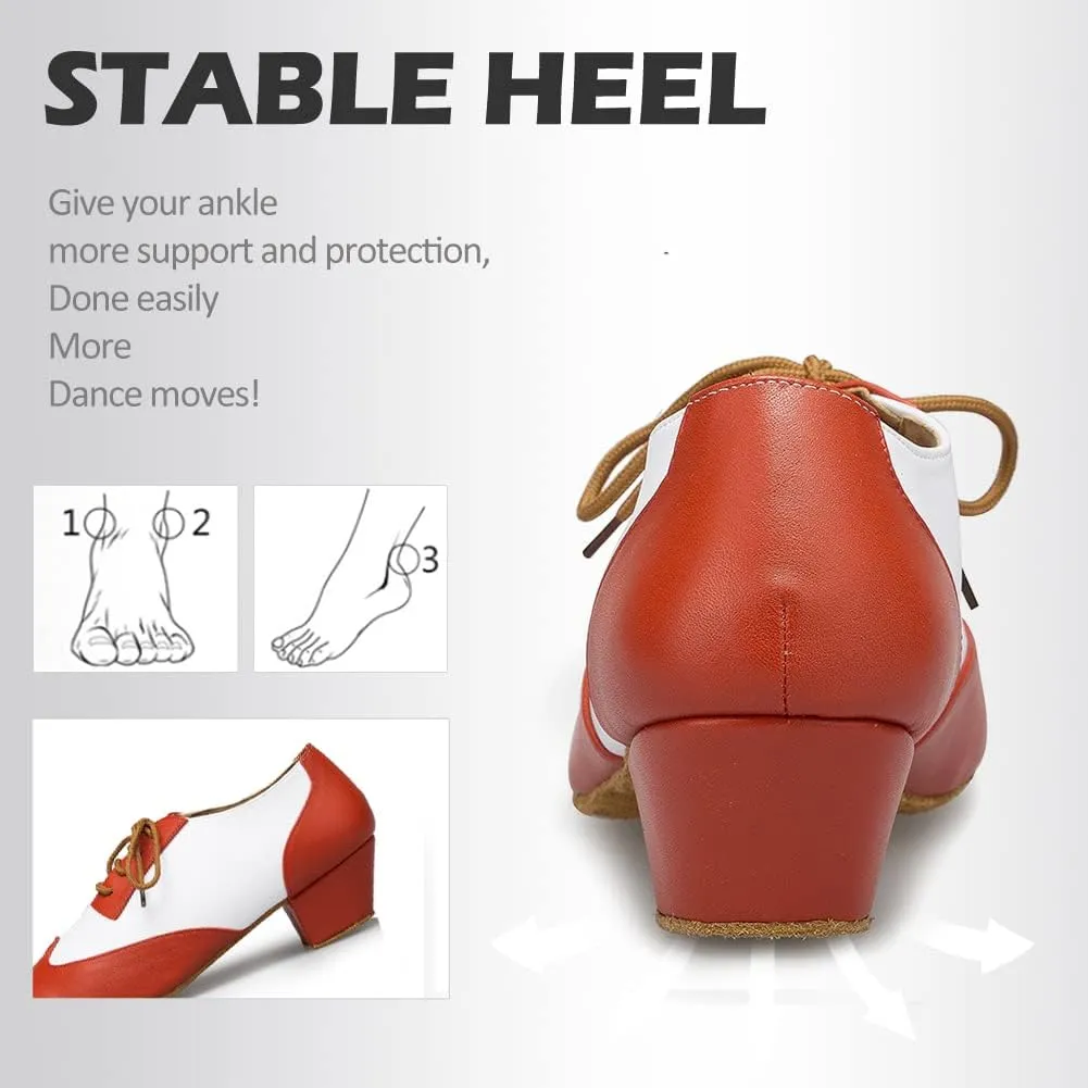 SWDZM Men's Leather Dance Shoes Standard Latin Ballroom Tango Modern Professional Practice Dance Shoes