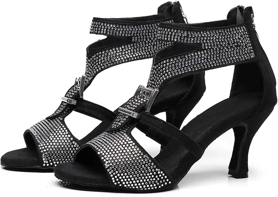 SWDZM Men's Leather Dance Shoes Standard Latin Ballroom Tango Modern Professional Practice Dance Shoes