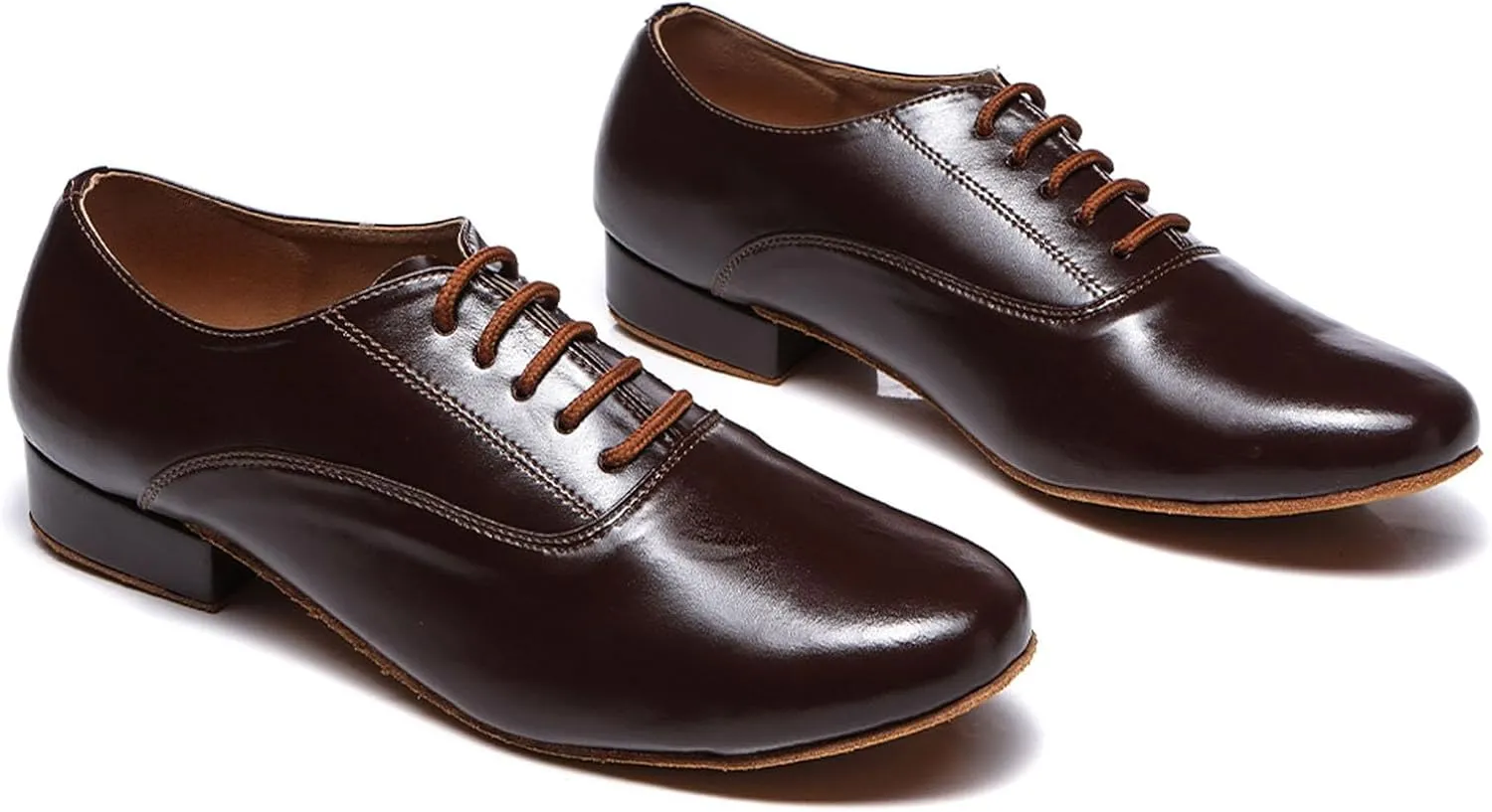 SWDZM Men's Leather Dance Shoes Standard Latin Ballroom Tango Modern Professional Practice Dance Shoes