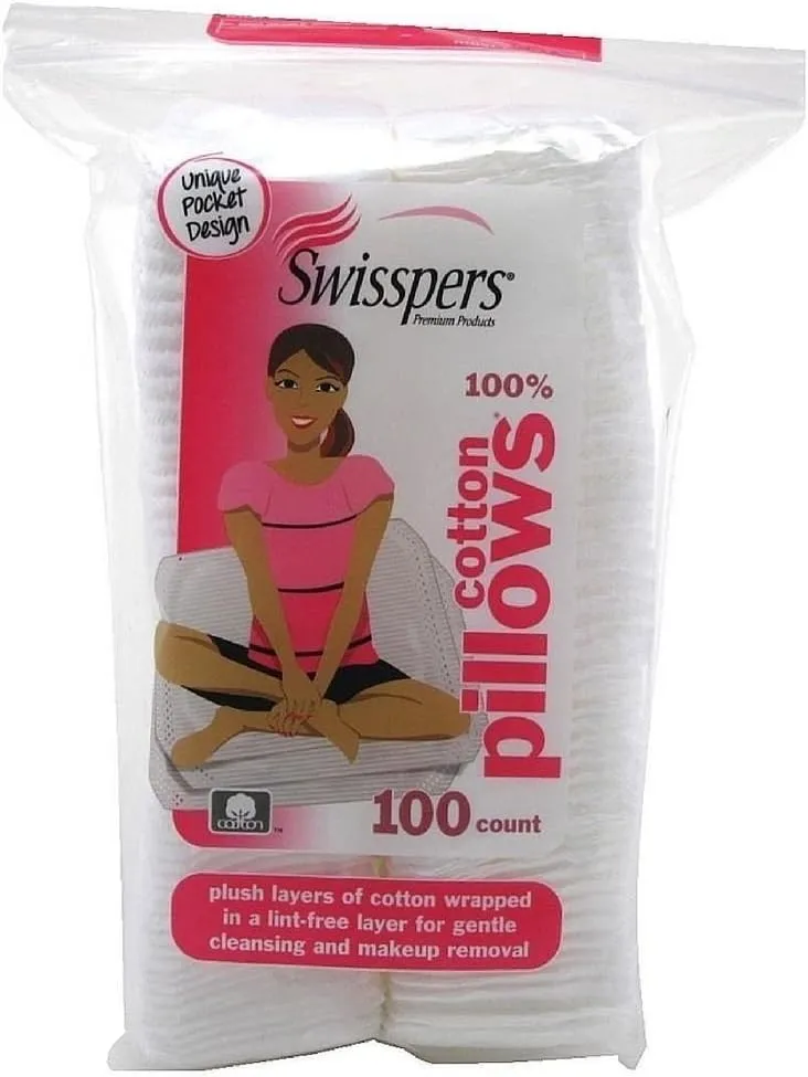 Swisspers Premium Cotton Squares Pillows 100 ea (Pack of 7)