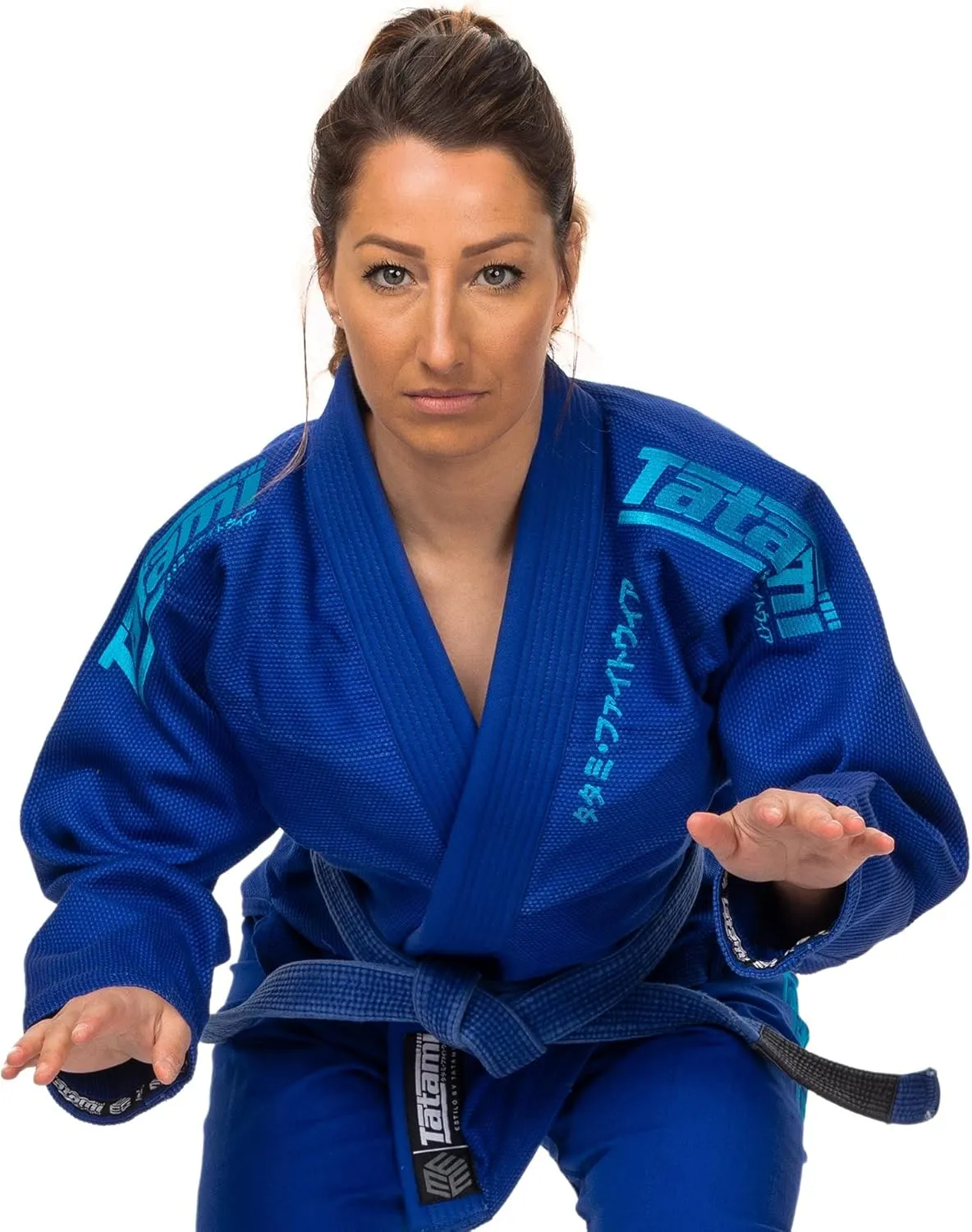 Tatami Fightwear Women's Estilo Black Label BJJ Gi - Gray/Blue