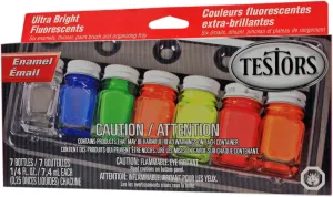 Testors Enamel Paint Set, 9132X, Fluorescent